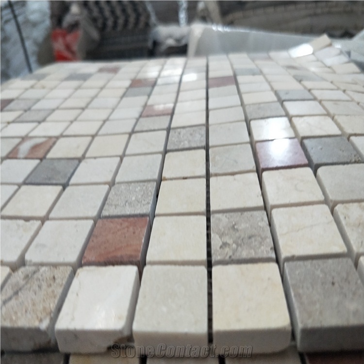 Indoor Colorful Marble Square Mosaic Tiles