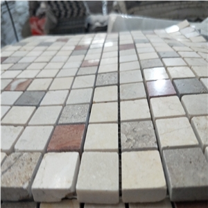 Indoor Colorful Marble Square Mosaic Tiles