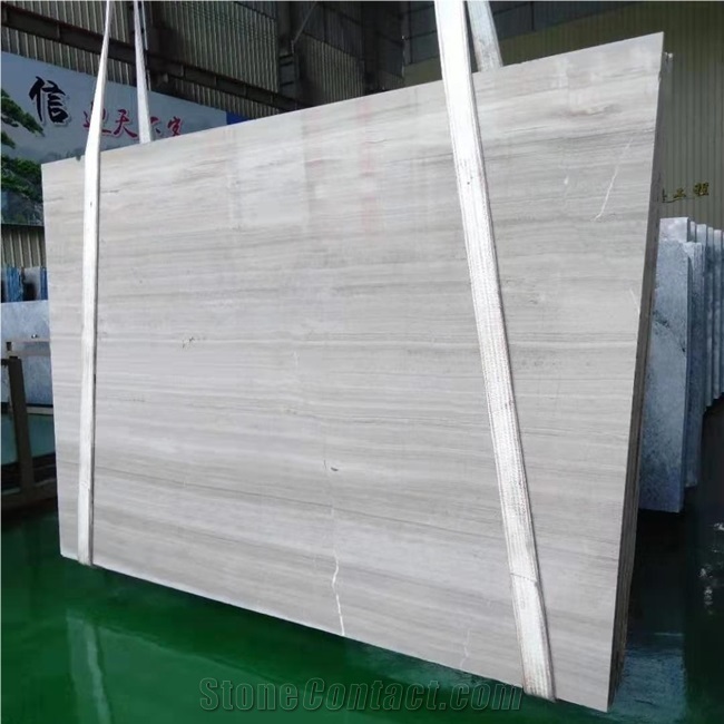 Light White Wood Grain Marble for Floor and Wall