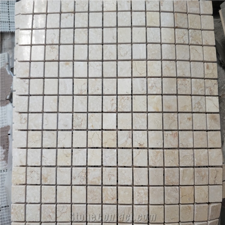 Lower Price Crema Marfil Beige Marble Mosaic Tile