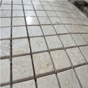 Lower Price Crema Marfil Beige Marble Mosaic Tile