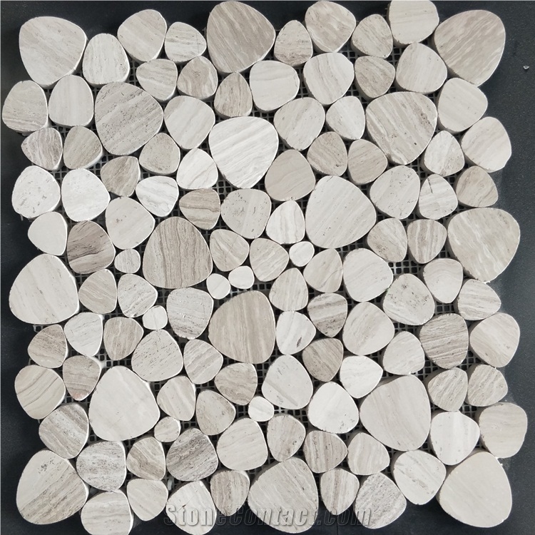 Marble Pebble Round Shape Mosaic Tiles for Sale