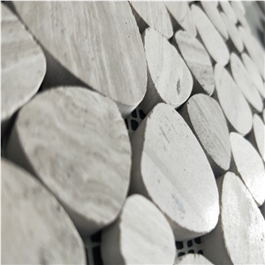 Marble Pebble Round Shape Mosaic Tiles for Sale