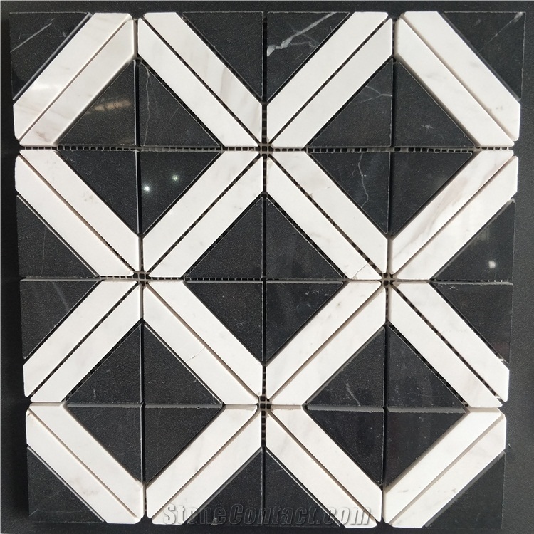Mixed Color Marble Mosaic Tile for Bathroom Design