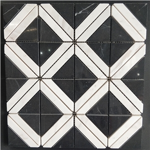 Mixed Color Marble Mosaic Tile for Bathroom Design