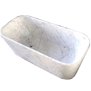 Natural Stone Carrara White Marble Bath Tub