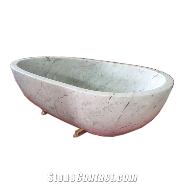 Natural Stone Carrara White Marble Bath Tub
