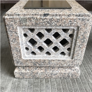 Outdoor Solar Granite Lamp Garden Stone Light