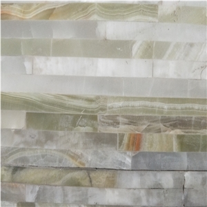 Striped Shaped Green Onyx Mosaic for Wall Art