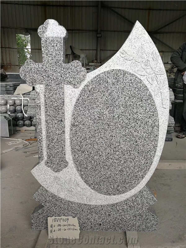 Cheap Price Hubei G603 Granite Engraved Tombstone