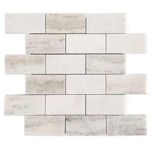 China Brick White Marble Mosaic Subway Polished