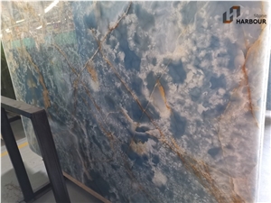 Blue Onyx Slab, Blue Sky Onyx Slab