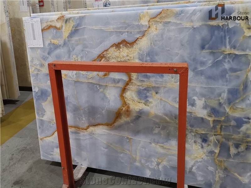 Blue Onyx Slab, Blue Sky Onyx Slab