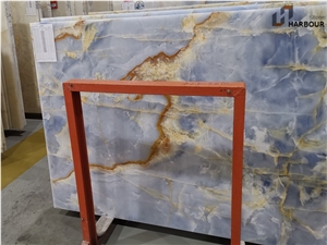 Blue Onyx Slab, Blue Sky Onyx Slab