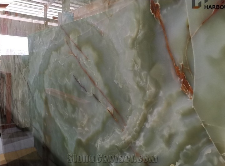 Green Colorful Onyx Slab, Green Onyx Slab