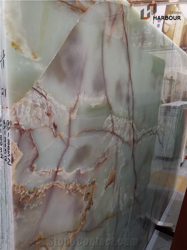 Green Colorful Onyx Slab, Green Onyx Slab