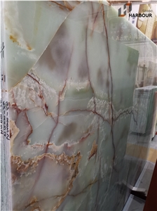Green Colorful Onyx Slab, Green Onyx Slab