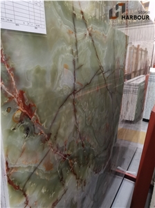 Green Colorful Onyx Slab, Green Onyx Slab