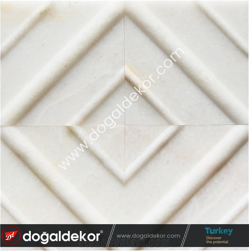 Afyon White Marble Mosaic Tile