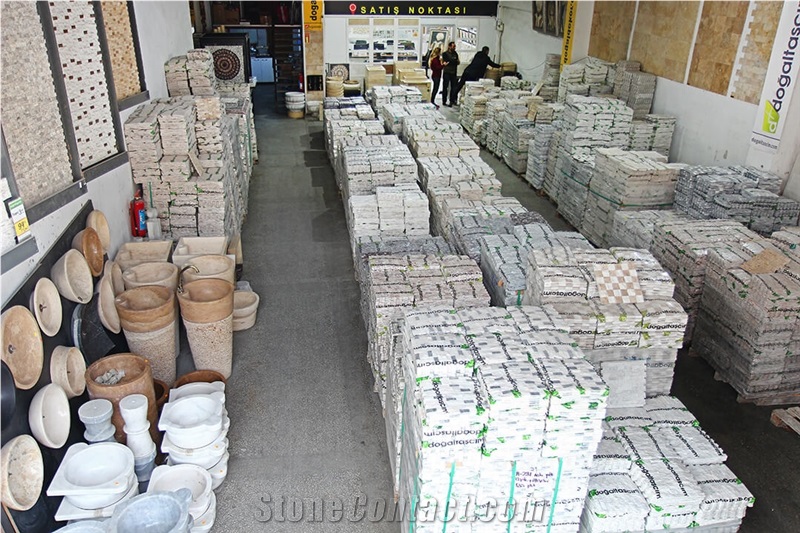 Afyon White Marble Mosaic Tile