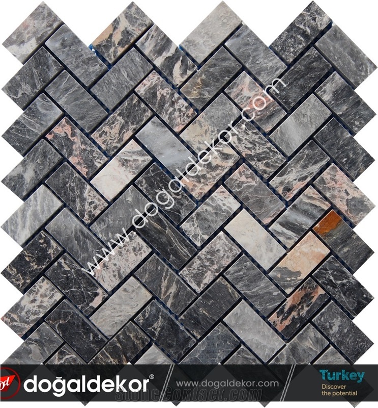 Black Marble Wall Mosaic Tile