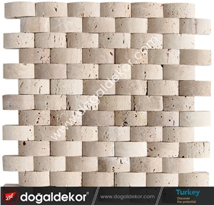 Denizki Classic Travertine Wall Mosaic Tile