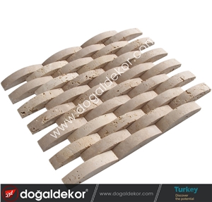 Denizli Classic Traverten Wall Mosaic Tile