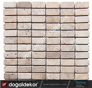 Denizli Classic Travertine Wall Mosaic Tile
