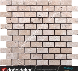 Denizli Classic Travertine Wall Mosaic Tile