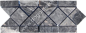 Grey Marble Mosaic Border