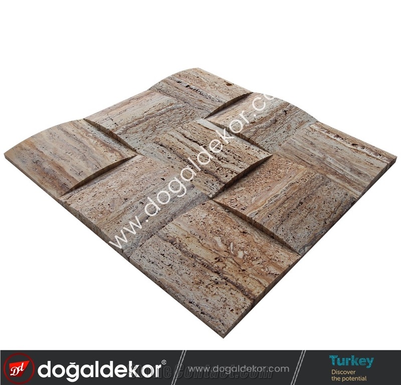 Noce Travertine Wall Mosaic Tile