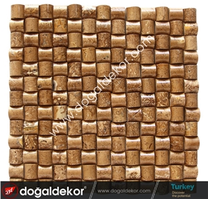Noce Travertine Wall Mosaic Tile