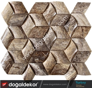 Silver Travertine Wall Mosaic Tile
