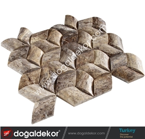 Silver Travertine Wall Mosaic Tile