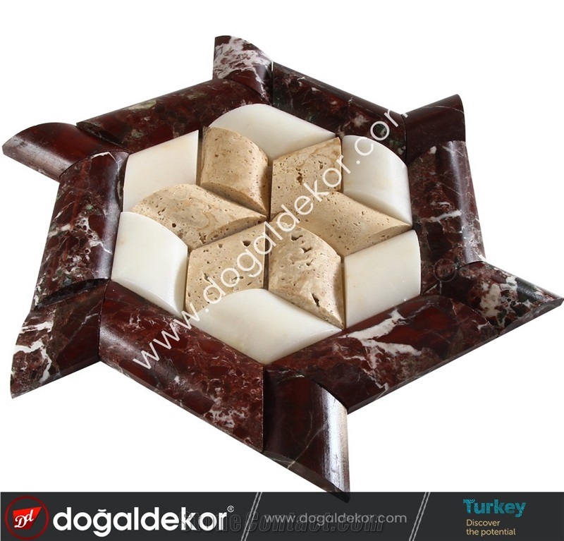Star Pattern Wicker Mosaic Tile