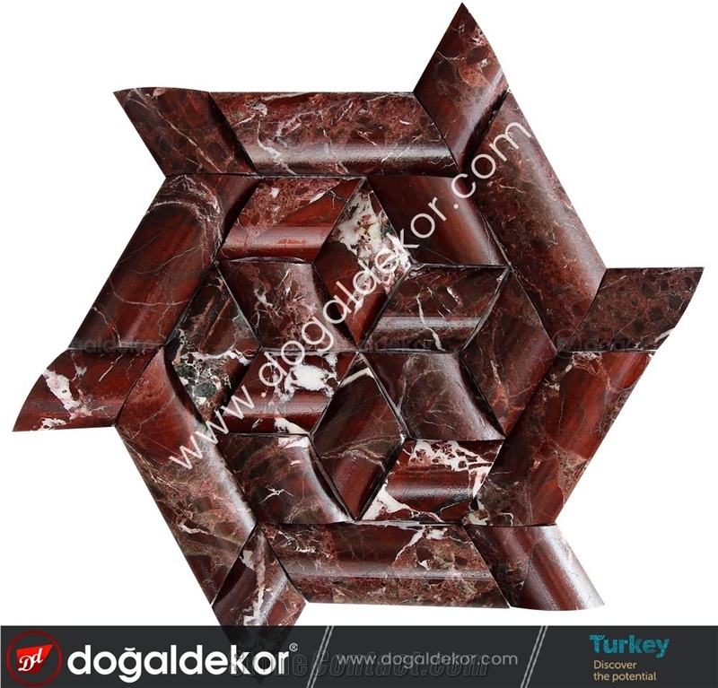 Star Pattern Wicker Mosaic Tile