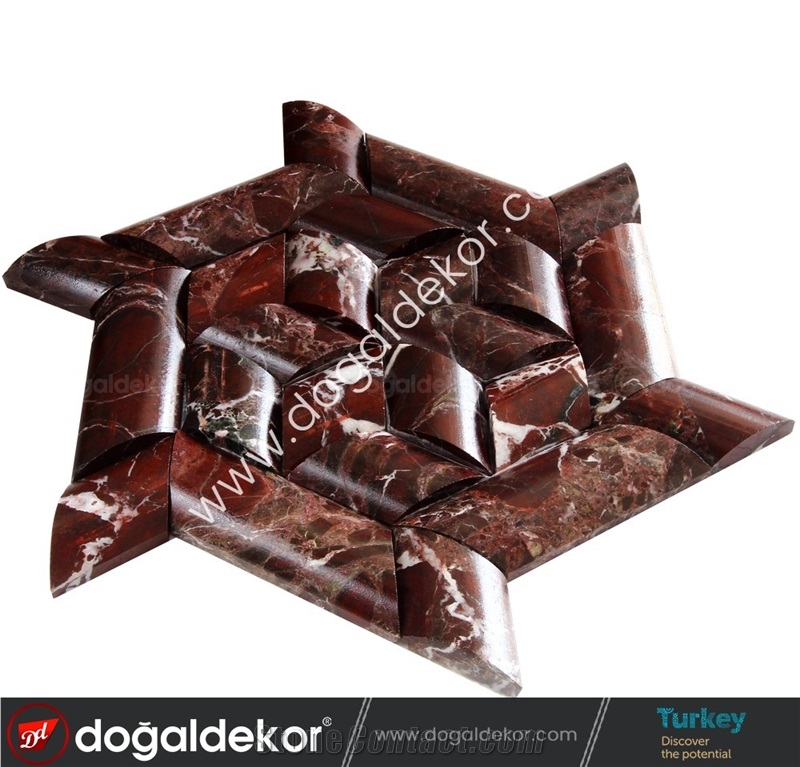 Star Pattern Wicker Mosaic Tile