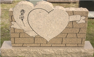 Beautiful Style Polished Beige Granite Memorials