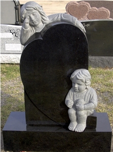 Beautiful Style Polished Black Granite Memorials