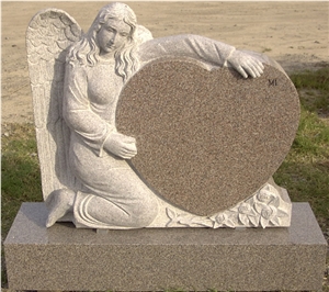 Beautiful Style Polished Grey Granite Memorials