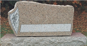 Beige Granite Monuments Memorial Decoration