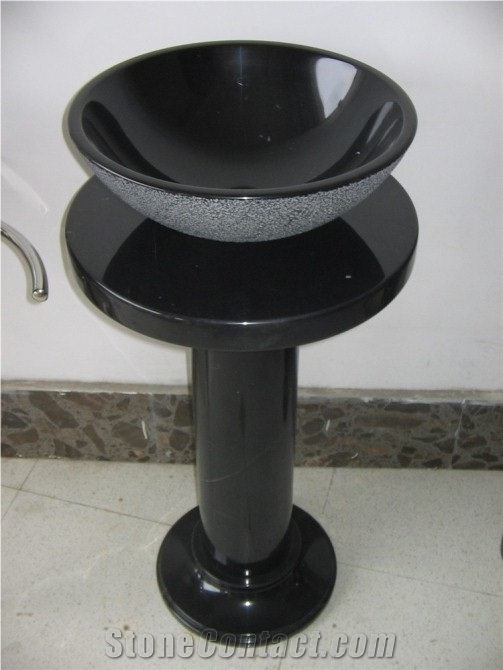 Black Granite Round Basins and Sinks Bowls