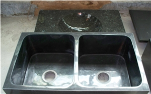 Black Granite Square Bathroom Basins or Sinks