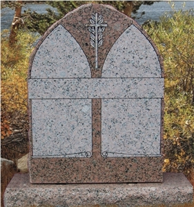 Brown Granite Monuments Memorial Decoration