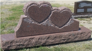 Brown Granite Monuments Memorial Decoration