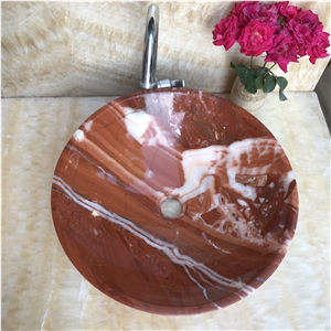 China Marble Bowl, Oval Shape, Under-Mount Sink