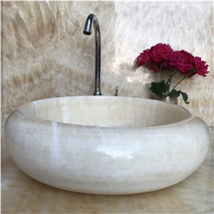 China Marble Bowl, Oval Shape, Under-Mount Sink