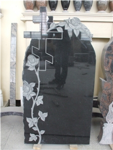 Chinese Absolute Black Polished Tombstones