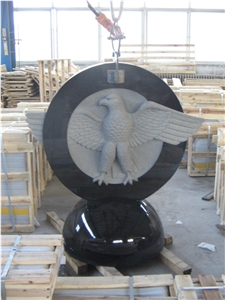 Chinese Absolute Black Polished Tombstones