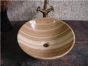 Design Sinks Yellow Marble Basins for Bathroom